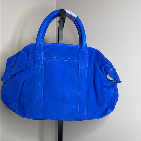 M. I. L. A. Blue Suede Handbag - Picture 1 of 6